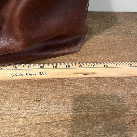 Dooney & Bourke Florentine Logo Lock Brown Leather Hobo Bag w/Dust Bag Pls Read - Picture 8 of 16